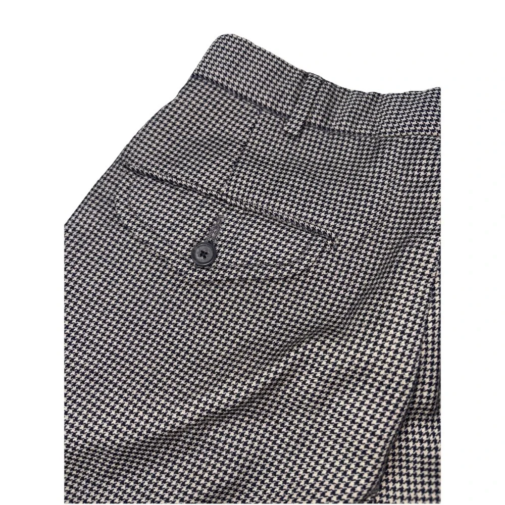 Vtg Polo Ralph Lauren Wool Houndstooth Wool Cuffed Slacks (28x28.5)